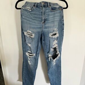 American Eagle Outfitters Blue Skinny Jeans Distressed